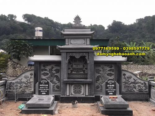 công trình khu lăng mộ bằng đá,nghĩa trang gia đình lắp tại phú thọ